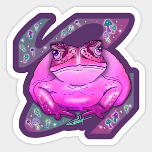 Pink toad Sticker